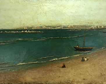 Bianchi Luigi - Beach with a boat